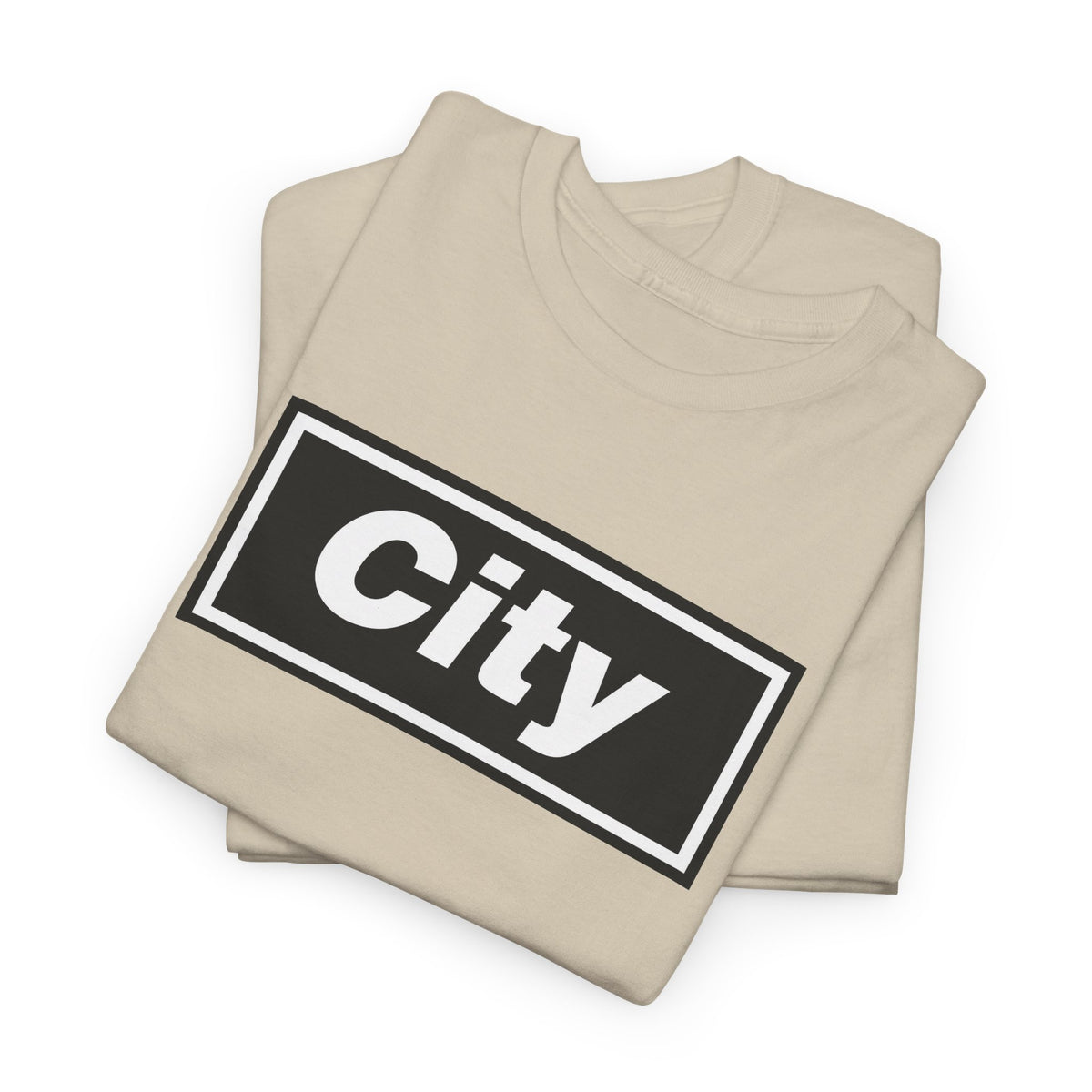 Man City Inspired Box Logo T‑Shirt — Minimal Urban Graphic Tee