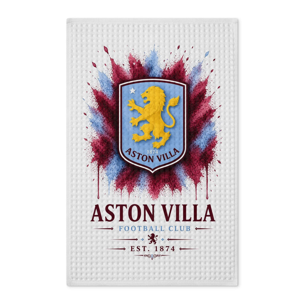 Aston Villa Waffle Tea Towel — Double-Sided Football Club Kitchen Towel
