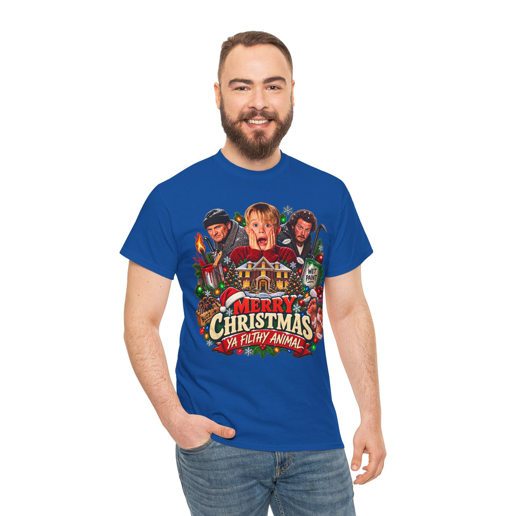 #Christmas Tee - "Merry Christmas Ya Filthy Animal" Home Alone Movie Holiday Shirt