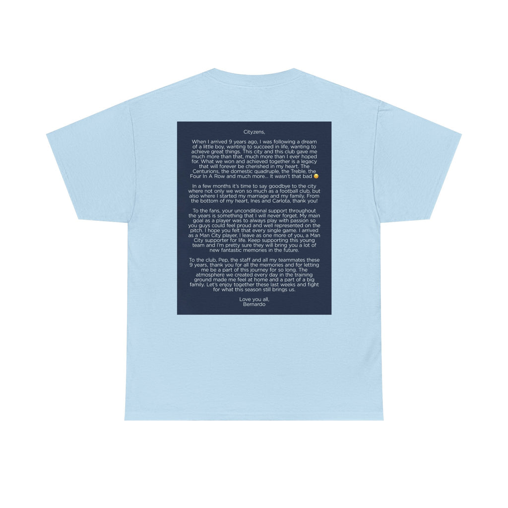 Bernardo Silva Tribute Tee – Inspirational Letter & Celebrating Goal Moment