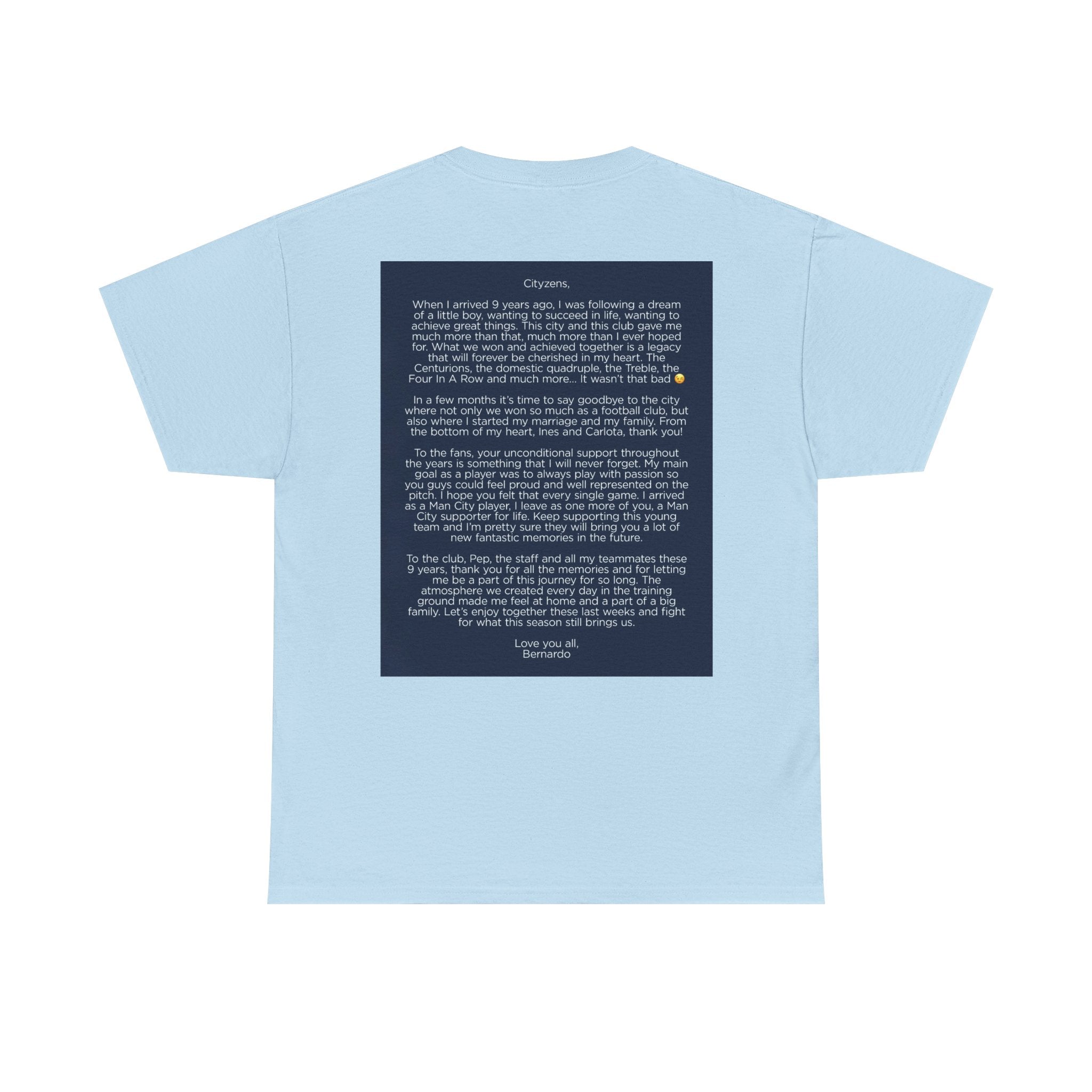 Bernardo Silva Tribute Tee – Inspirational Letter & Celebrating Goal Moment