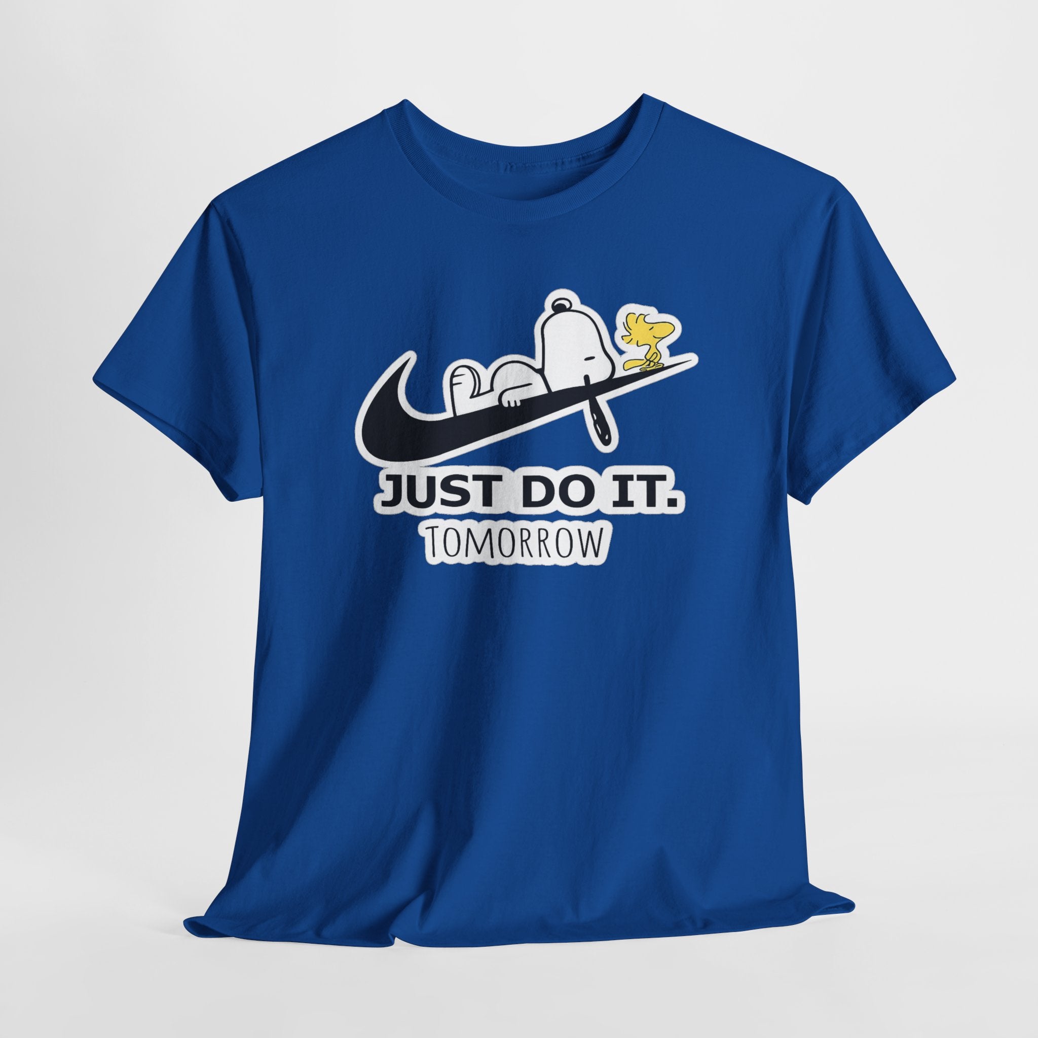 Snoopy "Just Do It Tomorrow" Graphic Cotton T-Shirt