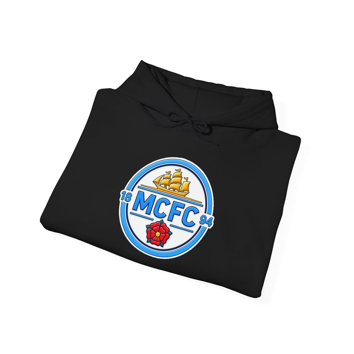 MCFC Logo Hoodie – Vintage Football Club Crest Pullover