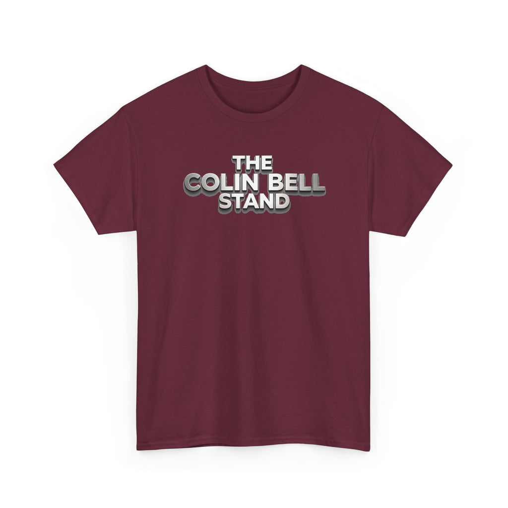 T-Shirt — “The Colin Bell Stand” Retro Chrome Text Tee