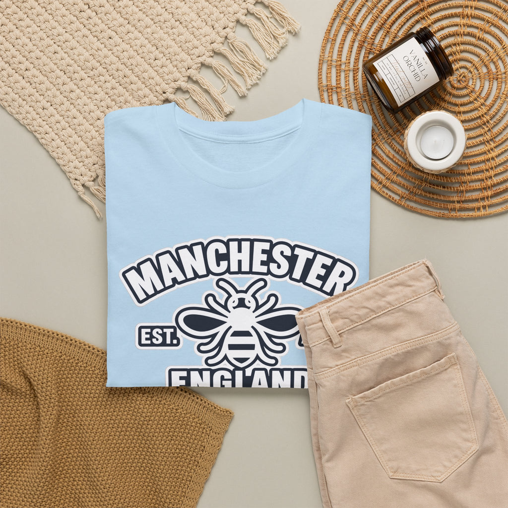 Manchester Bee Cotton T-Shirt – Established 1979 England Graphic Tee