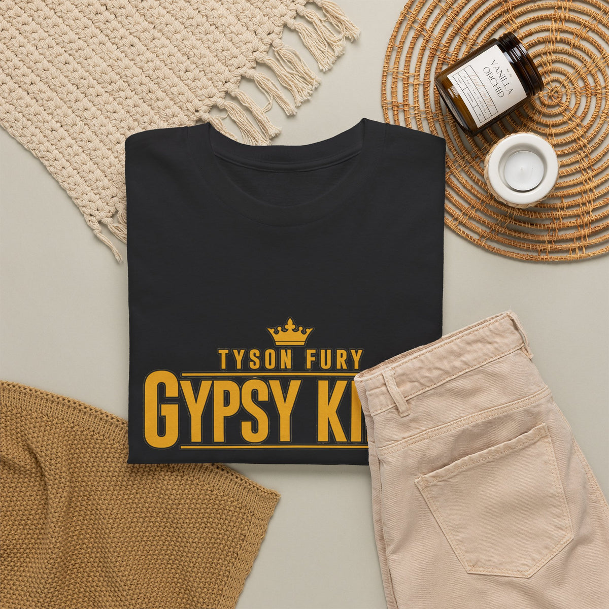 T-Shirt — "Gypsy King" Retro Crown Boxing Tribute Tee