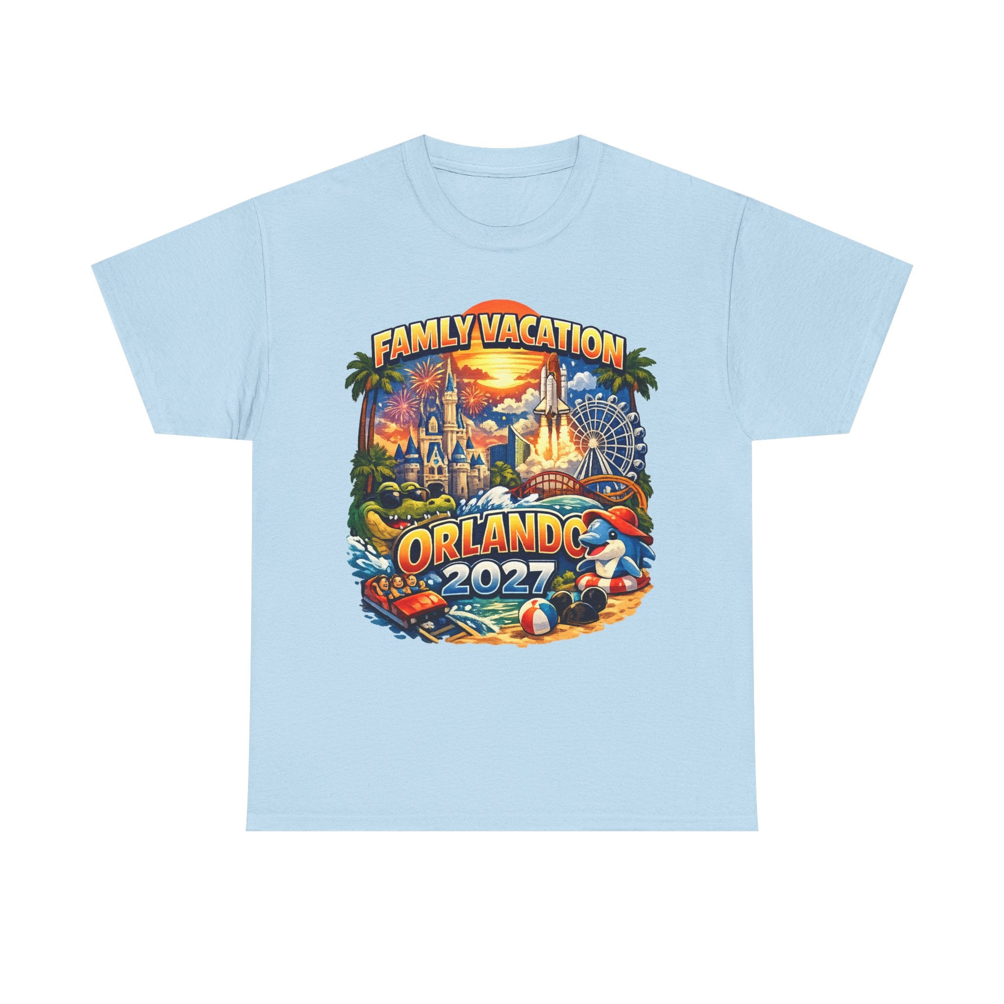 Family Vacation Orlando 2027 T-Shirt — Vintage Theme Park Souvenir Tee