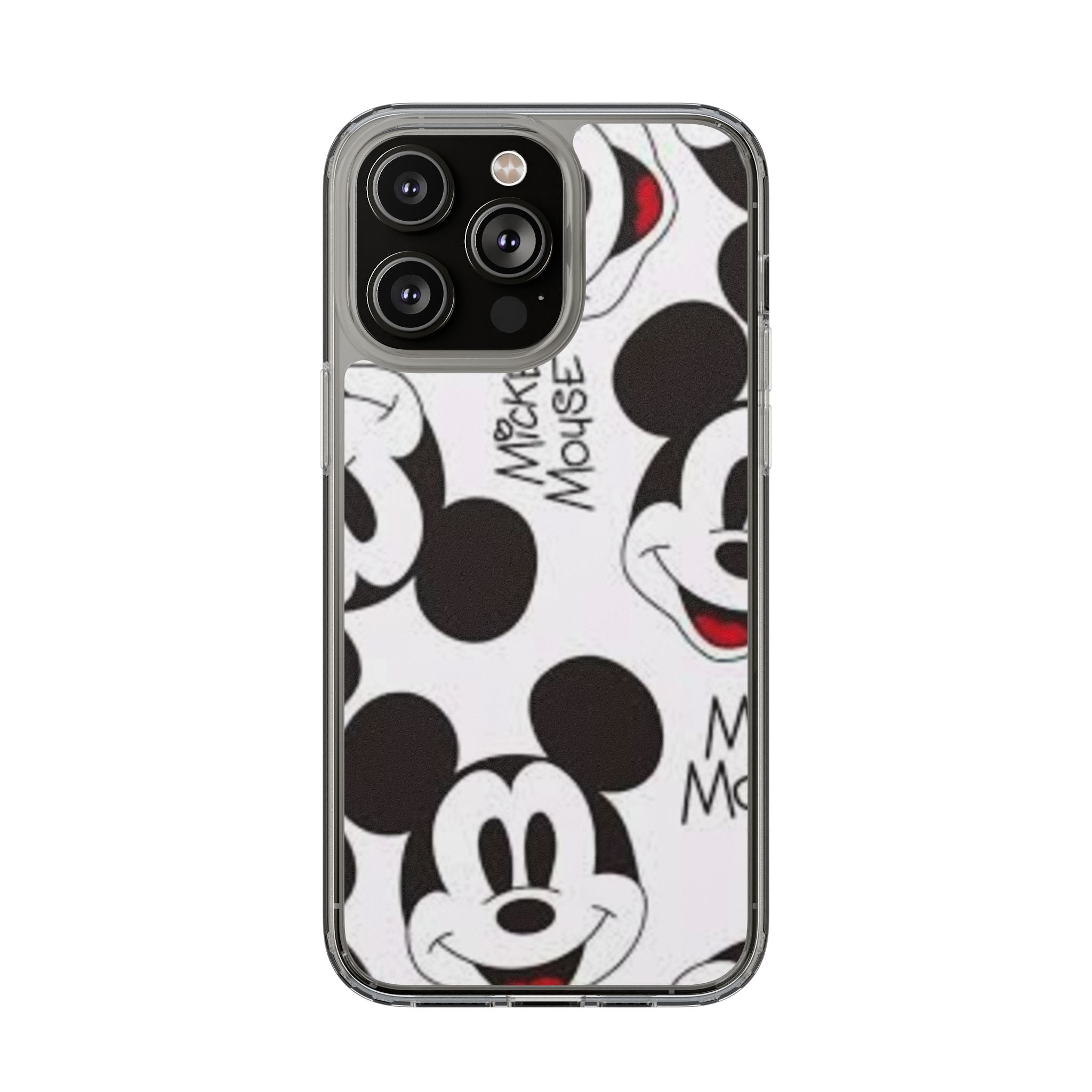 Mickey Mouse Clear Phone Case – Retro Cartoon Pattern Clear Case