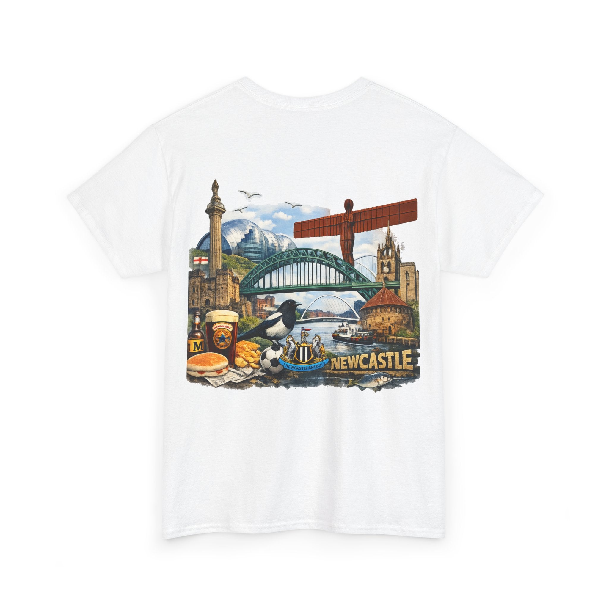 Newcastle Upon Tyne Landmark Tee — Vintage Cityscape T-Shirt