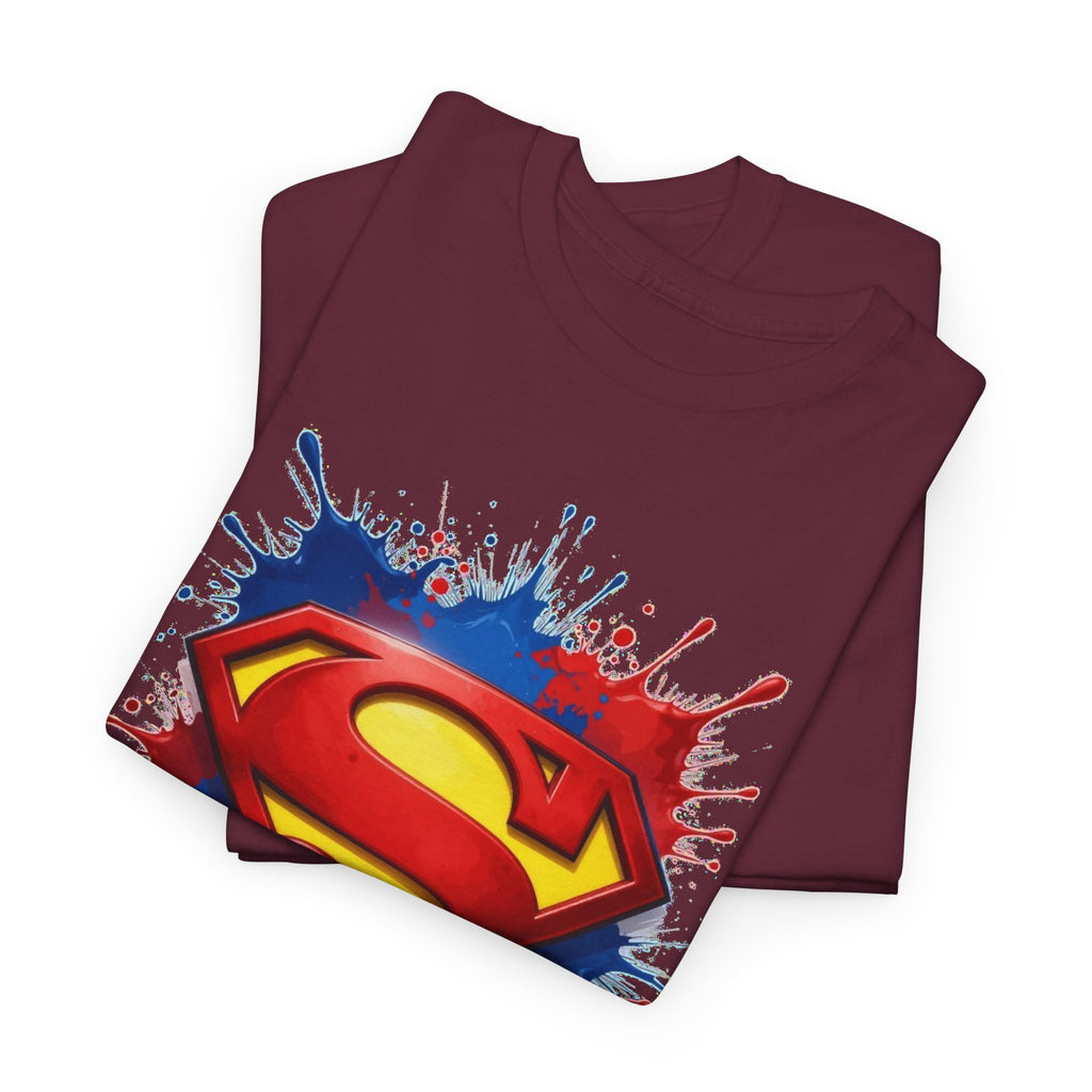 Superhero Emblem Paint-Splash T-Shirt