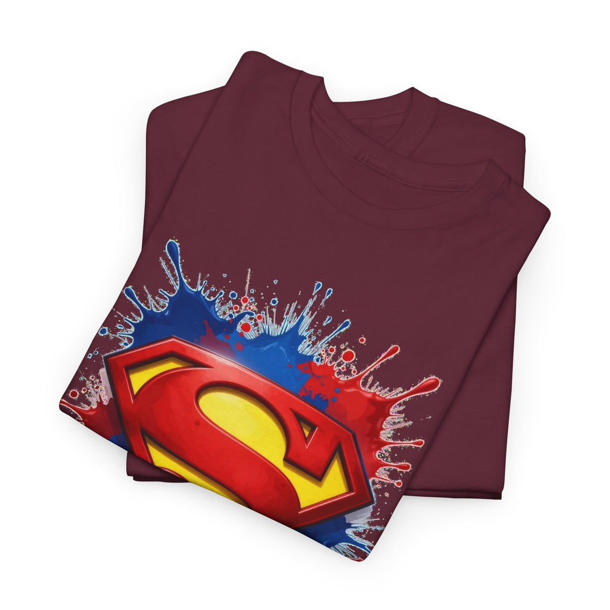 Superhero Emblem Paint-Splash T-Shirt