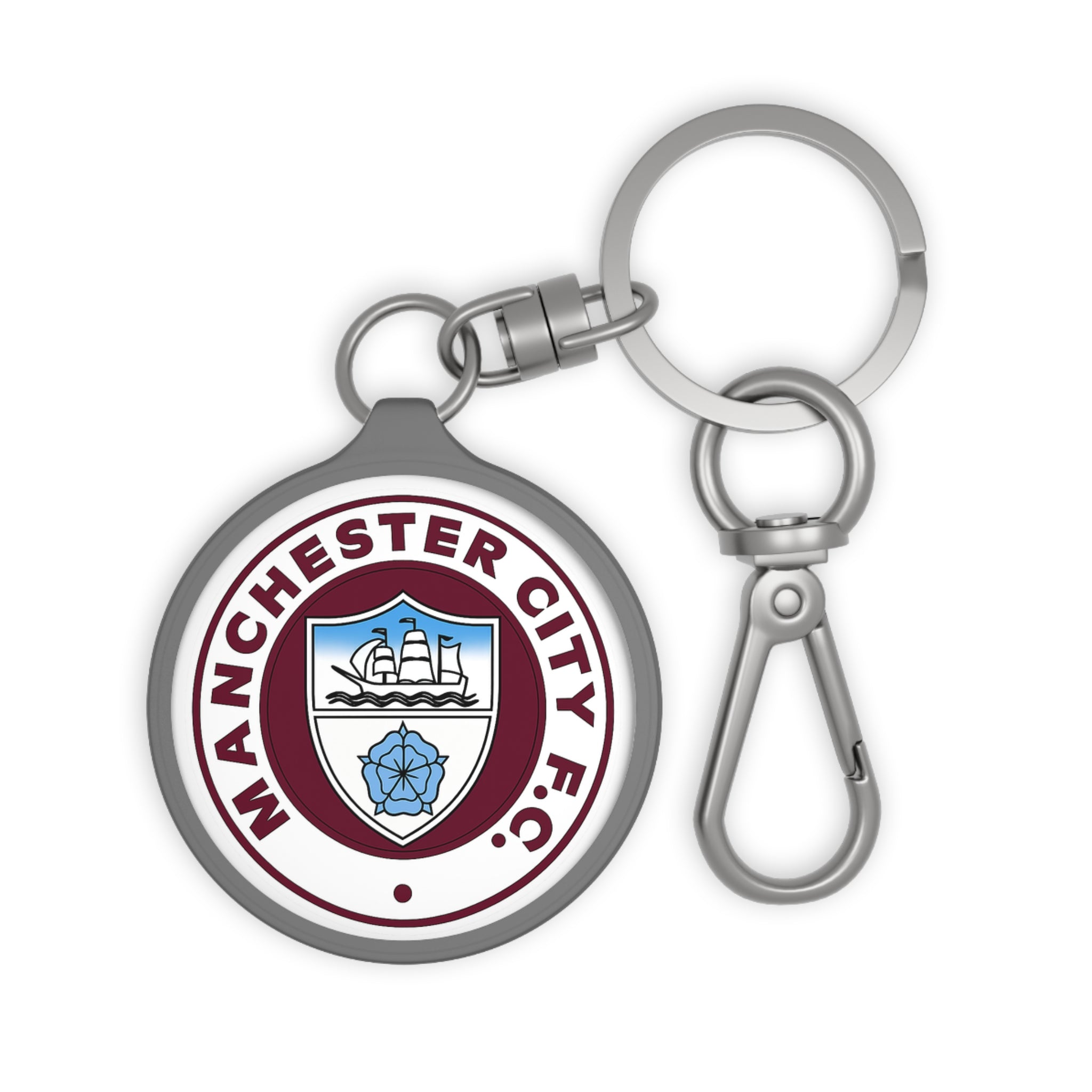 Manchester City F.C. Round Keyring Tag – Football Fan Keychain