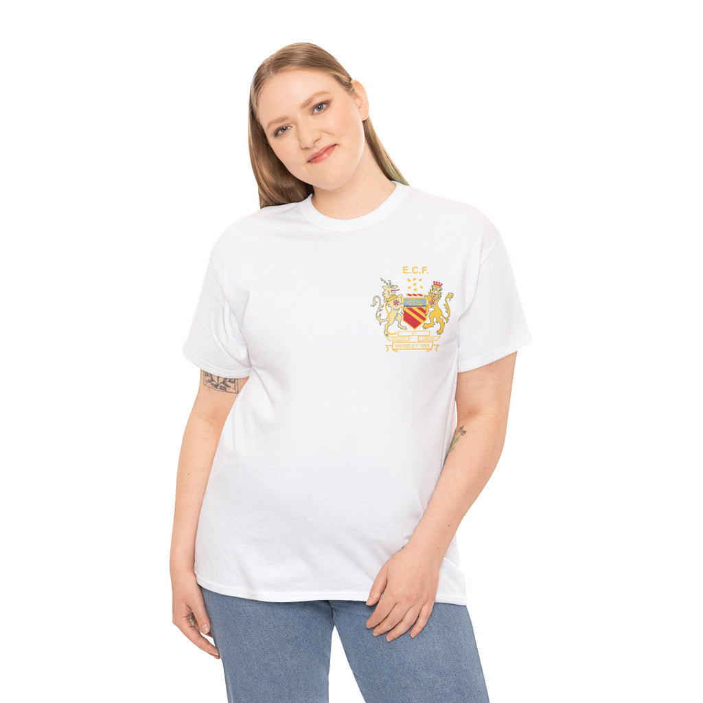Manchester United Wembley 1968 Heraldic Crest Tee — Vintage Coat of Arms Chest Print