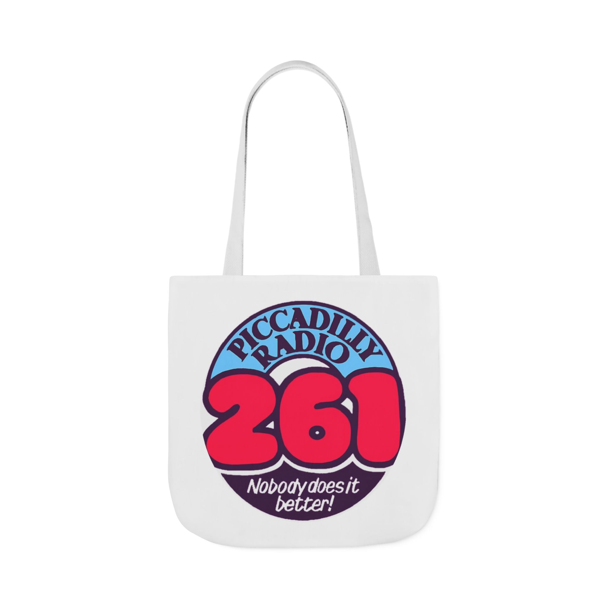 Tote Bag — Retro 'Piccadilly Radio 261' Vintage Logo Canvas Tote