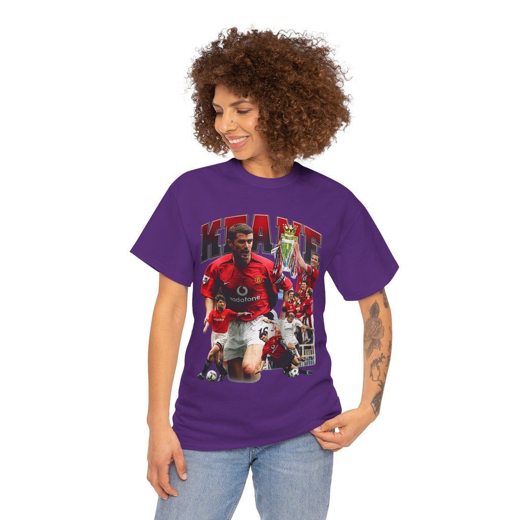Roy Keane Football Legens Collage Tee — Retro Man United Tribute Shirt