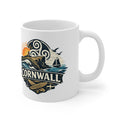 Cornwall Coastal Mug — Scenic Sunset Sail Ceramic Coffee Cup (11oz & 15oz)