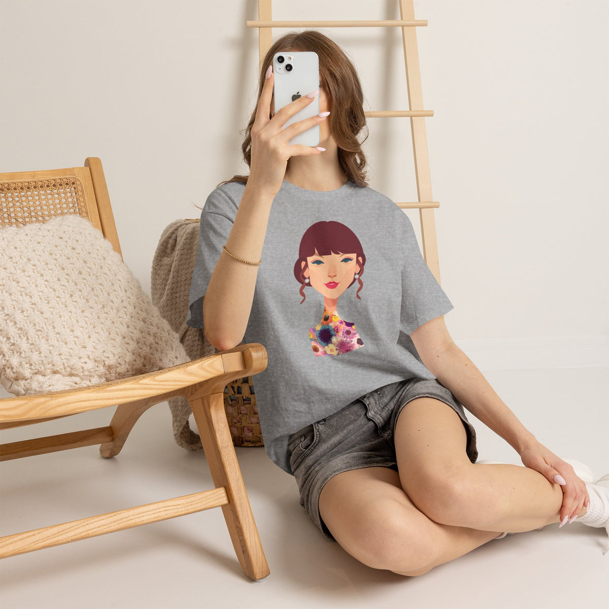 T Swift Illustration Cotton T-Shirt