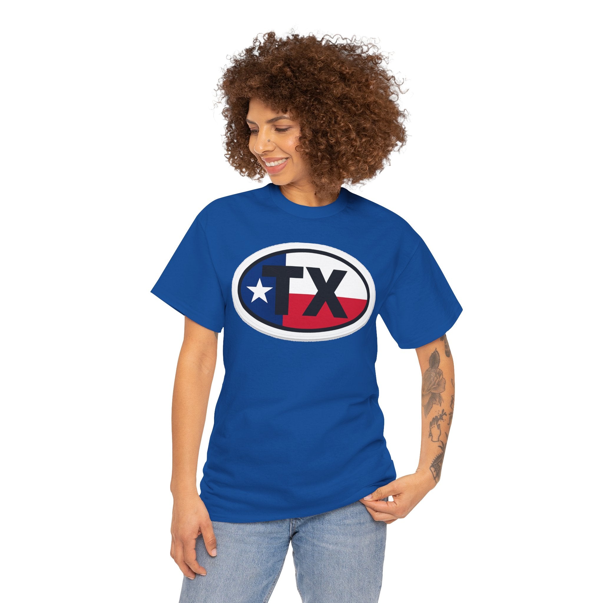 Texas Flag TX Oval T-Shirt — Patriotic Lone Star Tee