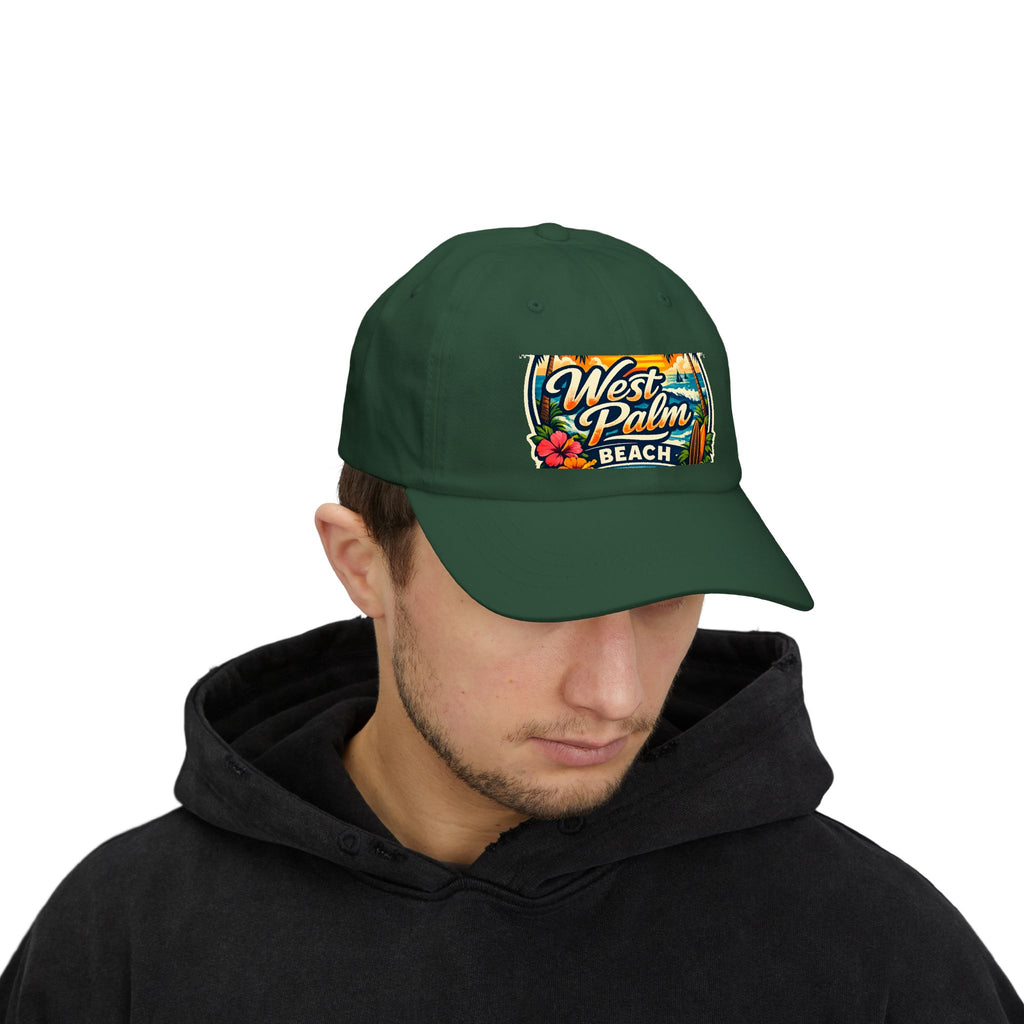 West Palm Beach Dad Cap — Vintage Surfboard Floral Beach Hat