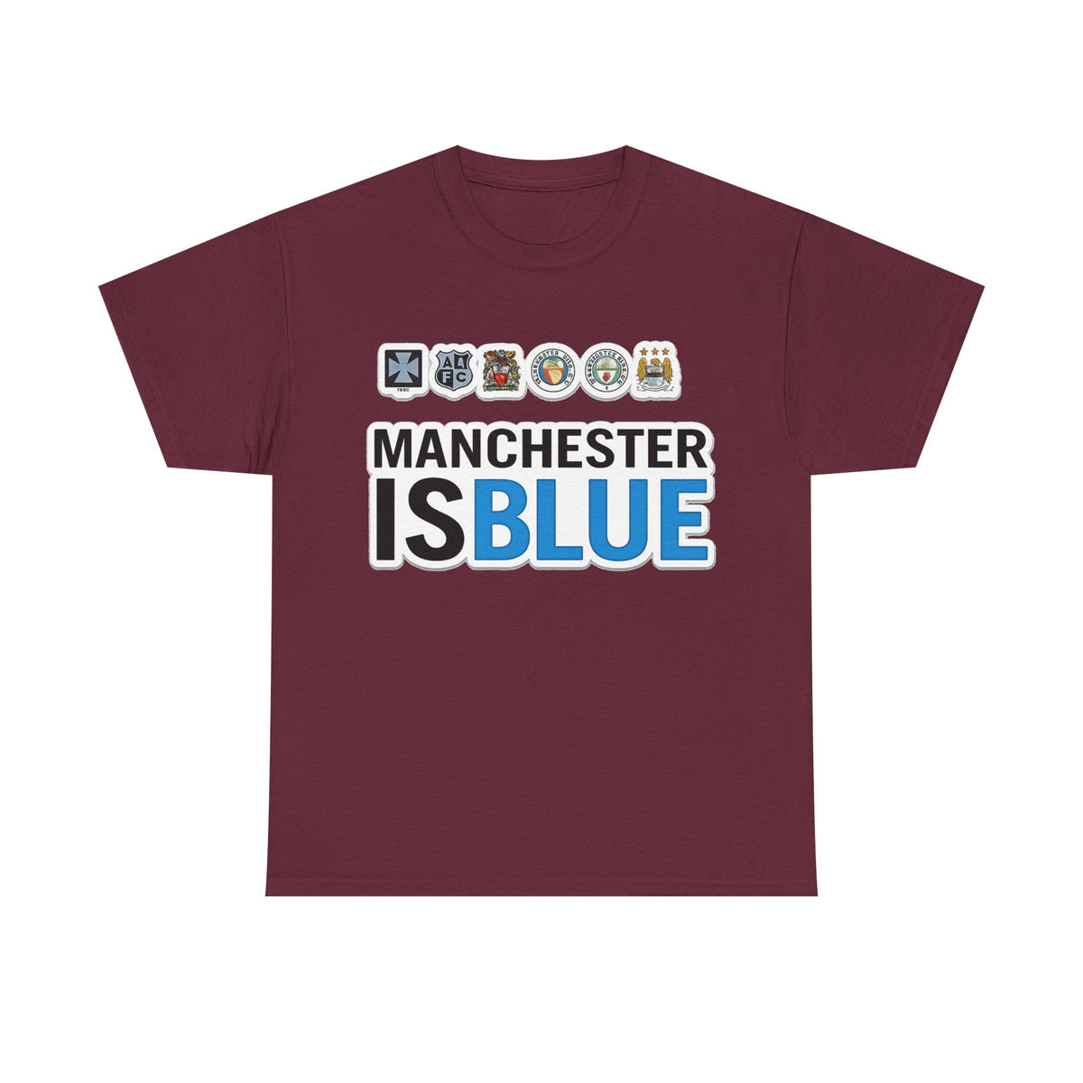 Manchester Is Blue Tee — Manchester City Supporter T-Shirt