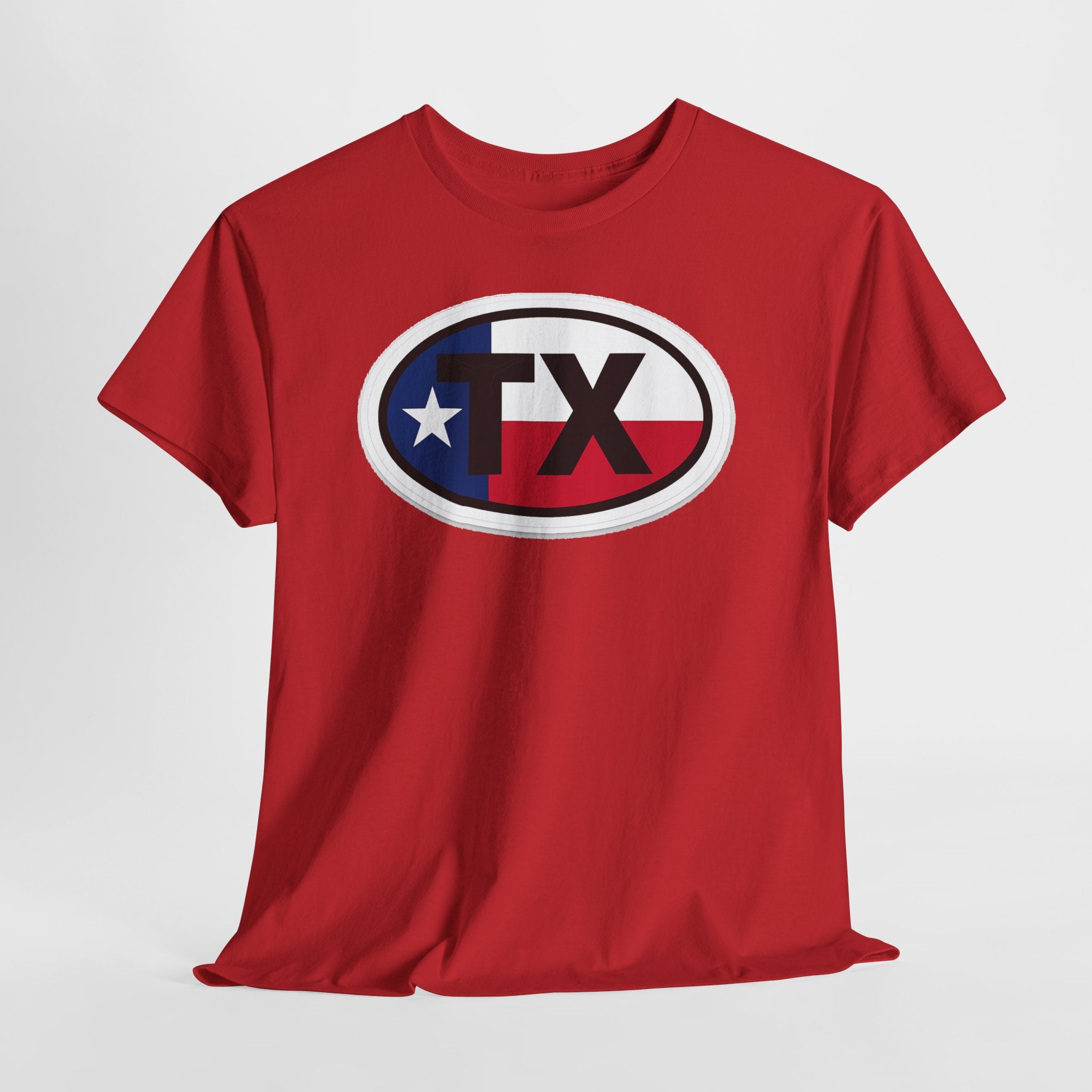 Texas Flag TX Oval T-Shirt — Patriotic Lone Star Tee