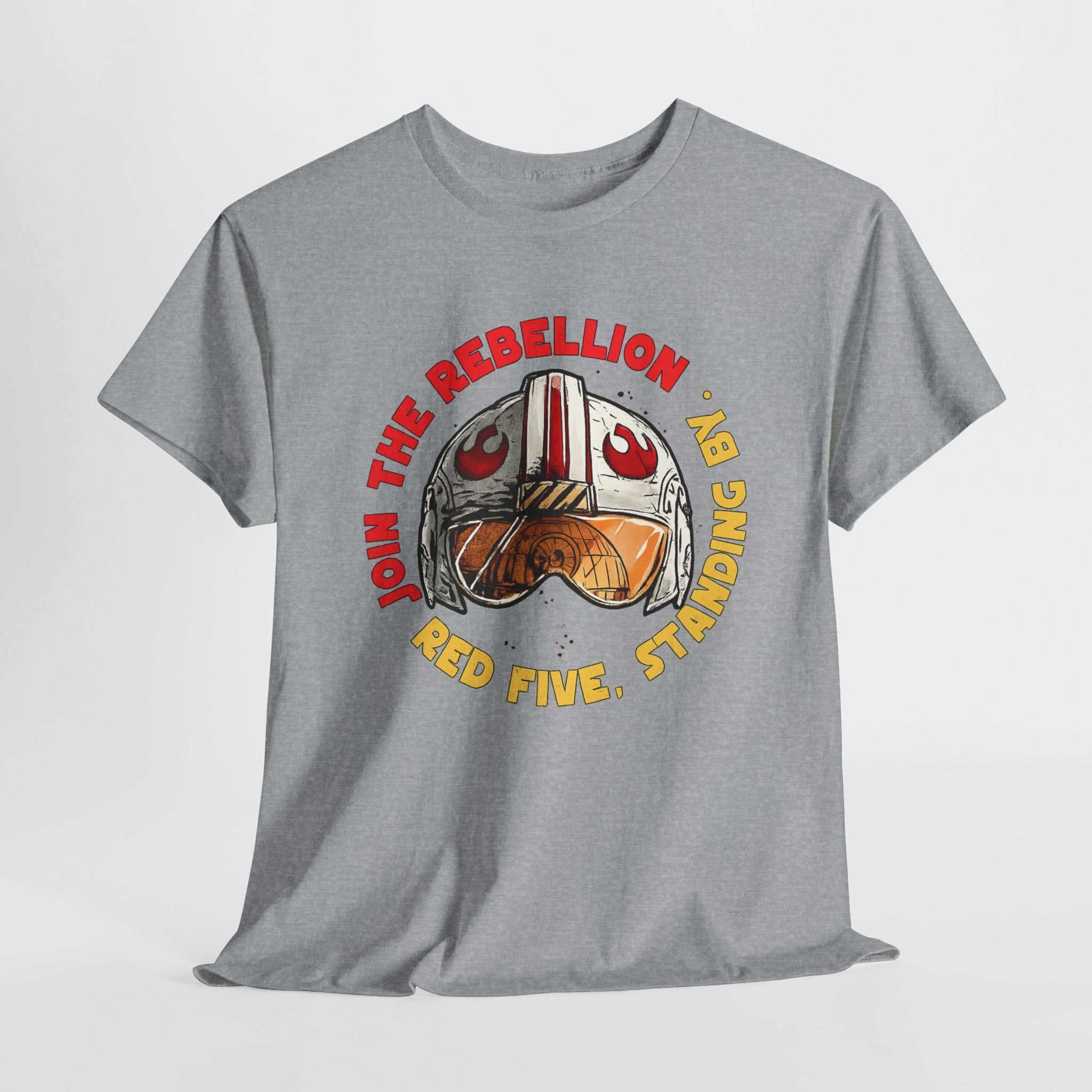 Rebel Pilot T-Shirt — "Join the Rebellion, Red Five" Vintage Helmet Design