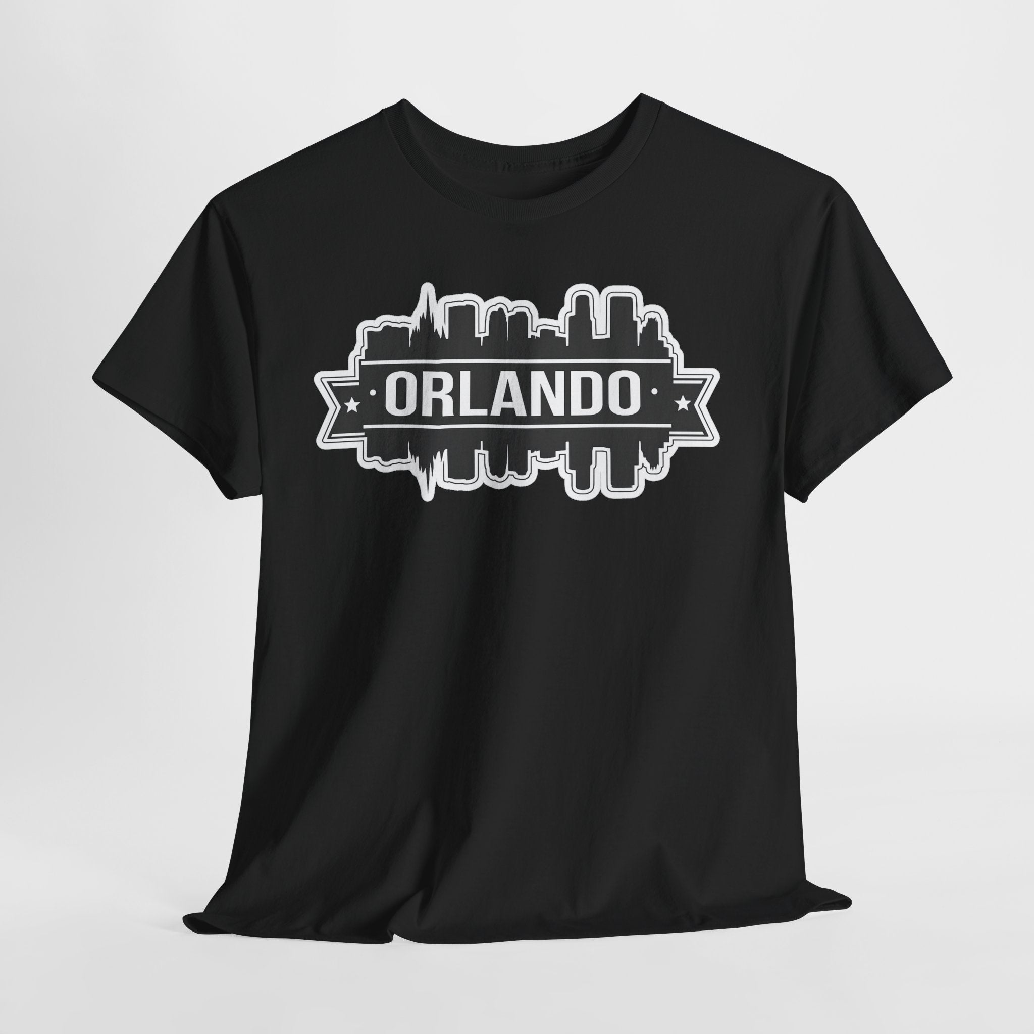 Orlando Skyline T-Shirt — Retro Badge Cityscape Tee