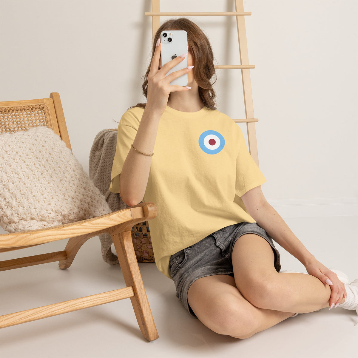 Manchester City Inspired Target Roundel Cotton T-Shirt