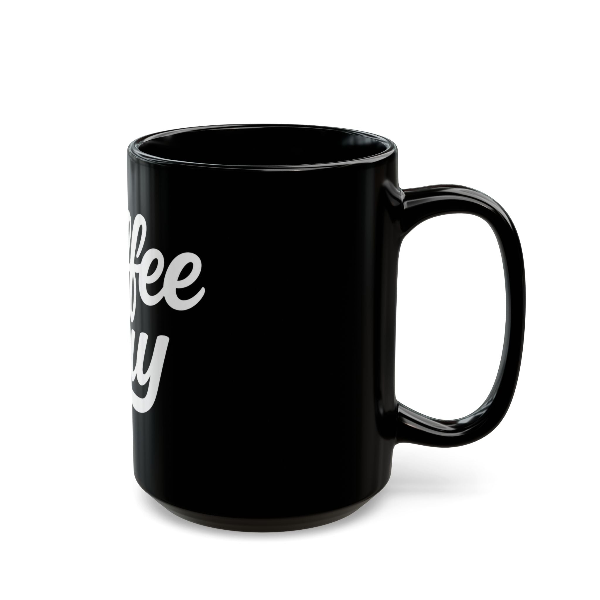 Coffee Guy Mug — Black Ceramic Coffee Cup for Men, Bold Retro Script Design (11oz & 15oz)
