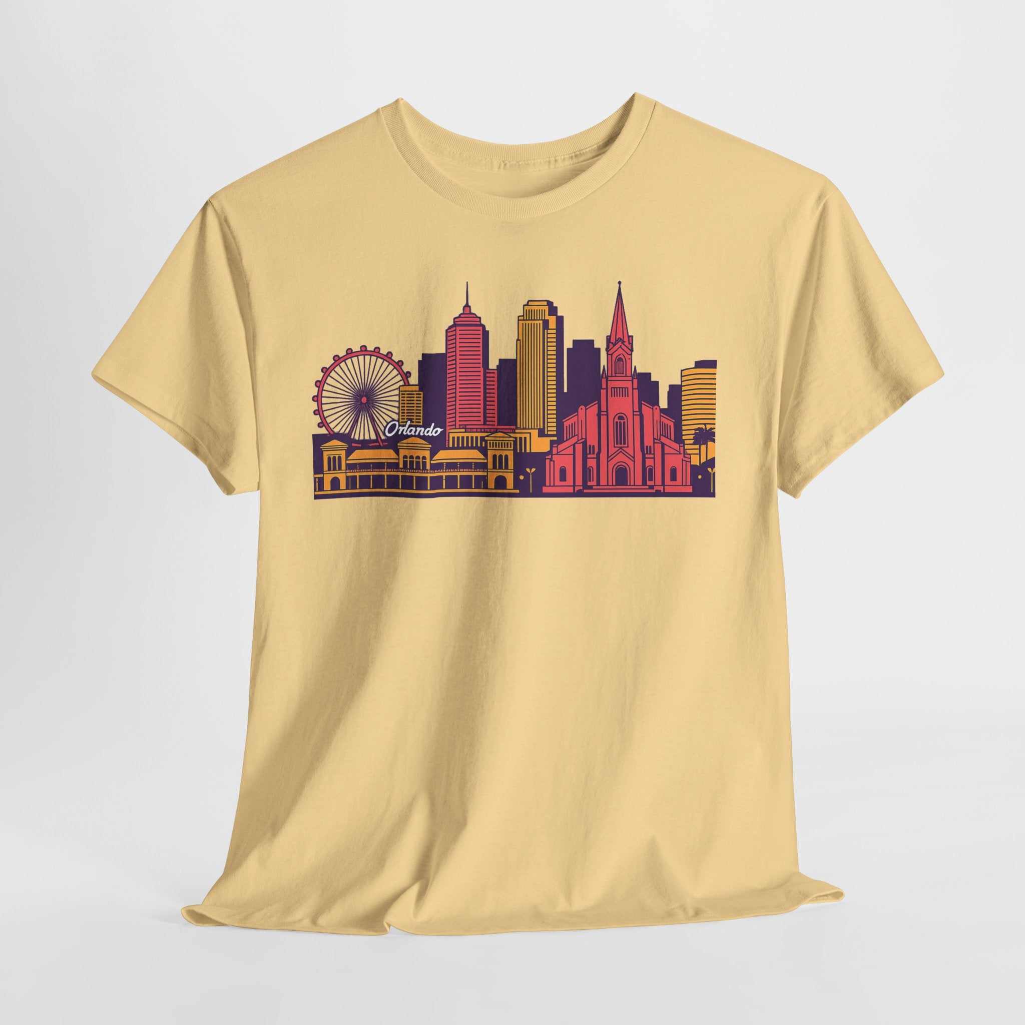 Orlando City Skyline T-Shirt — Colorful Urban Landmark Graphic Tee