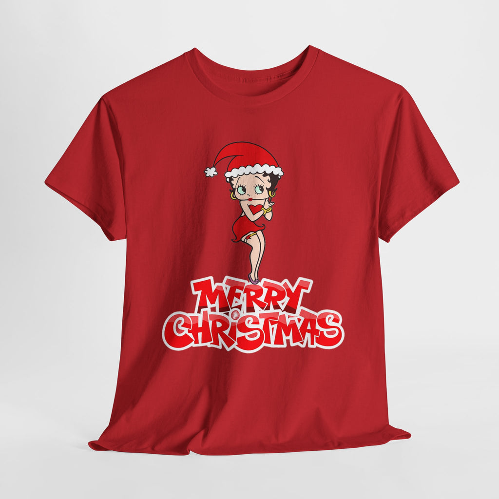 Christmas Betty Boop Tee - 'Merry Christmas' Holiday Graphic Shirt