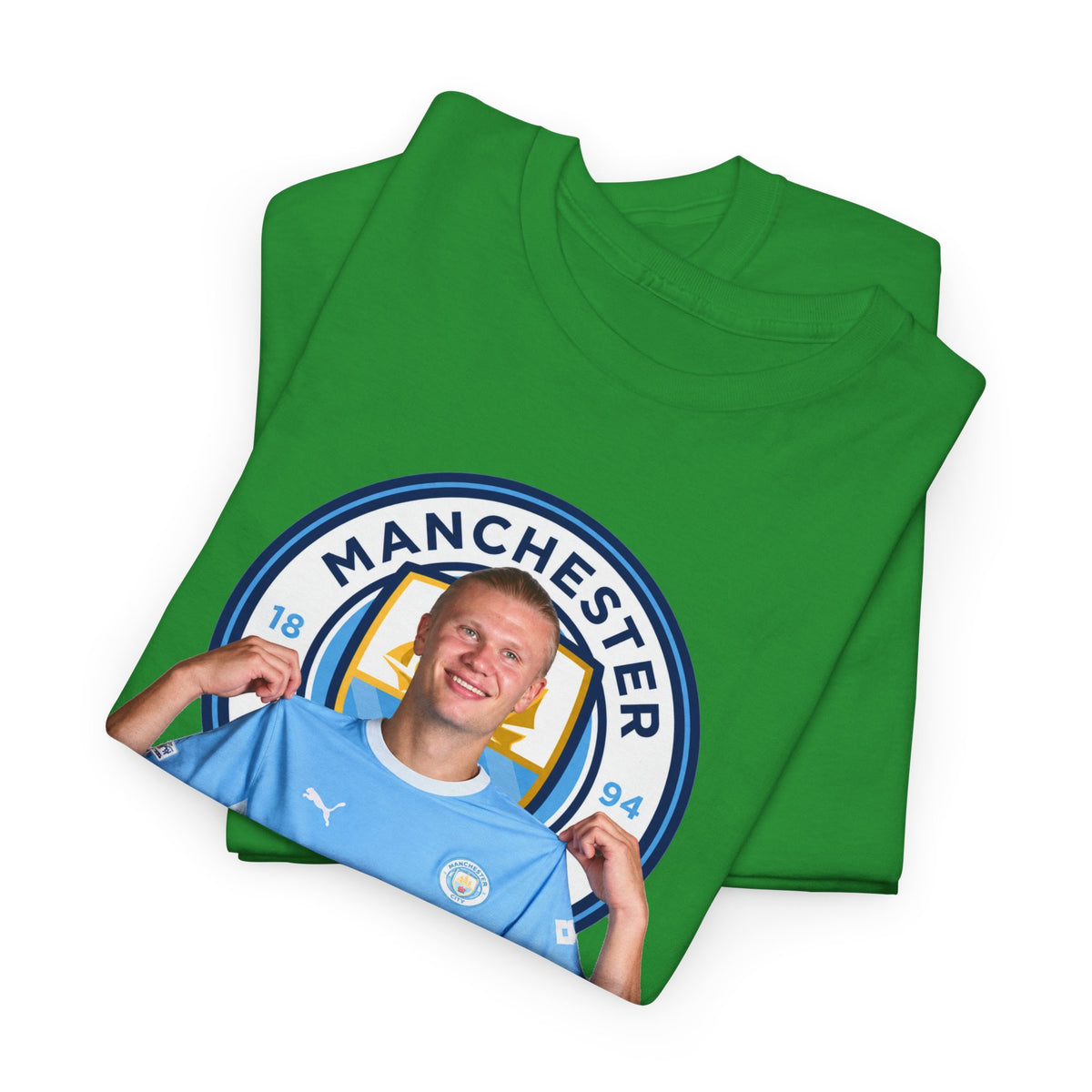 Manchester City Erling Haaland Inspired Cotton T-Shirt Tee — Player Celebratory Graphic T-Shirt