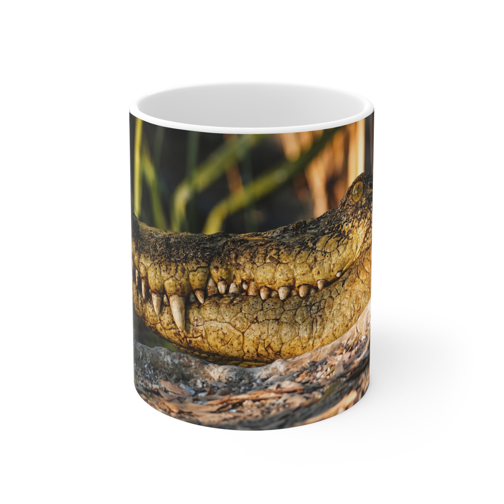 Alligator Smile Coffee Mug — 11oz/15oz Ceramic Wildlife Mug