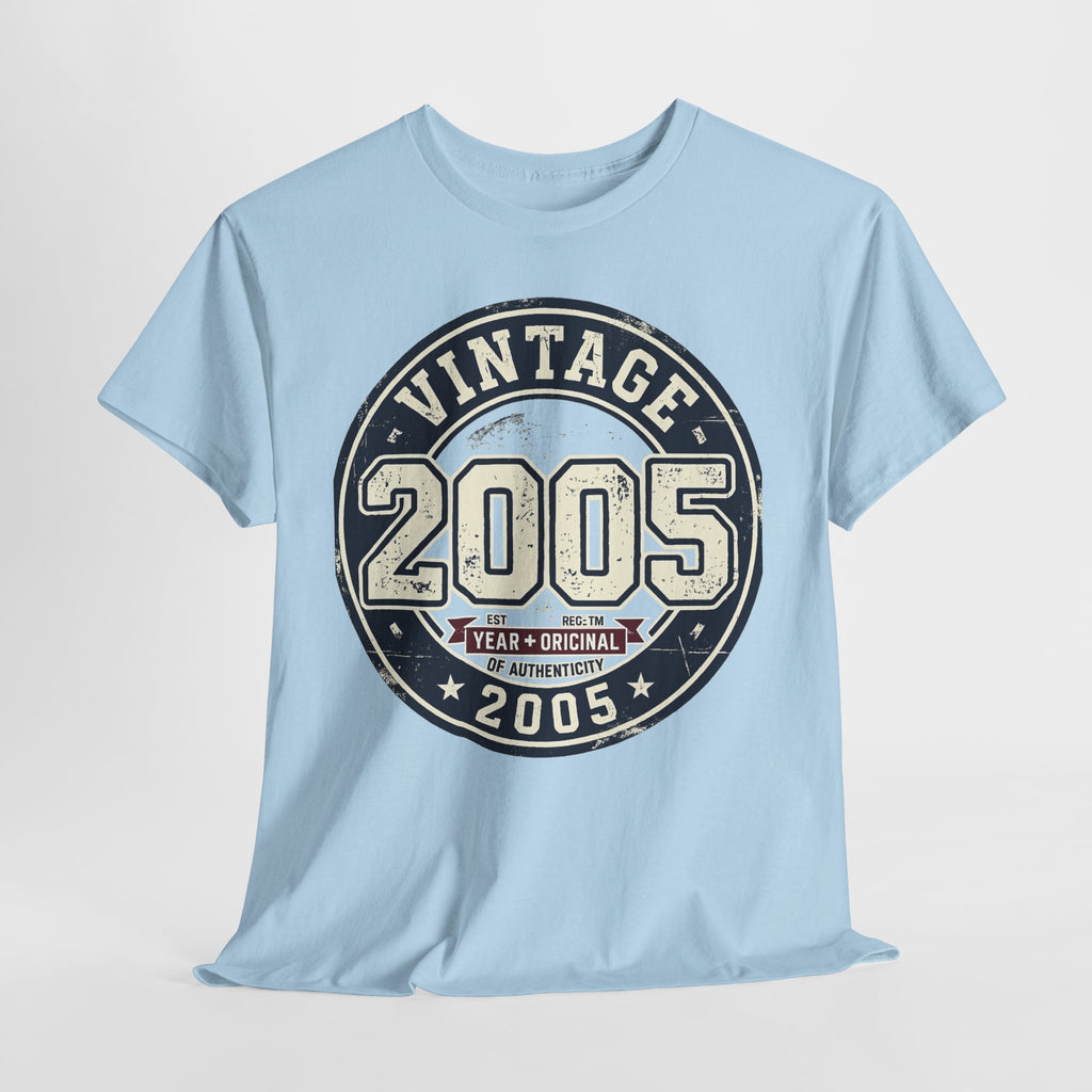Vintage 2005 T-Shirt — Retro Birth Year Graphic Tee