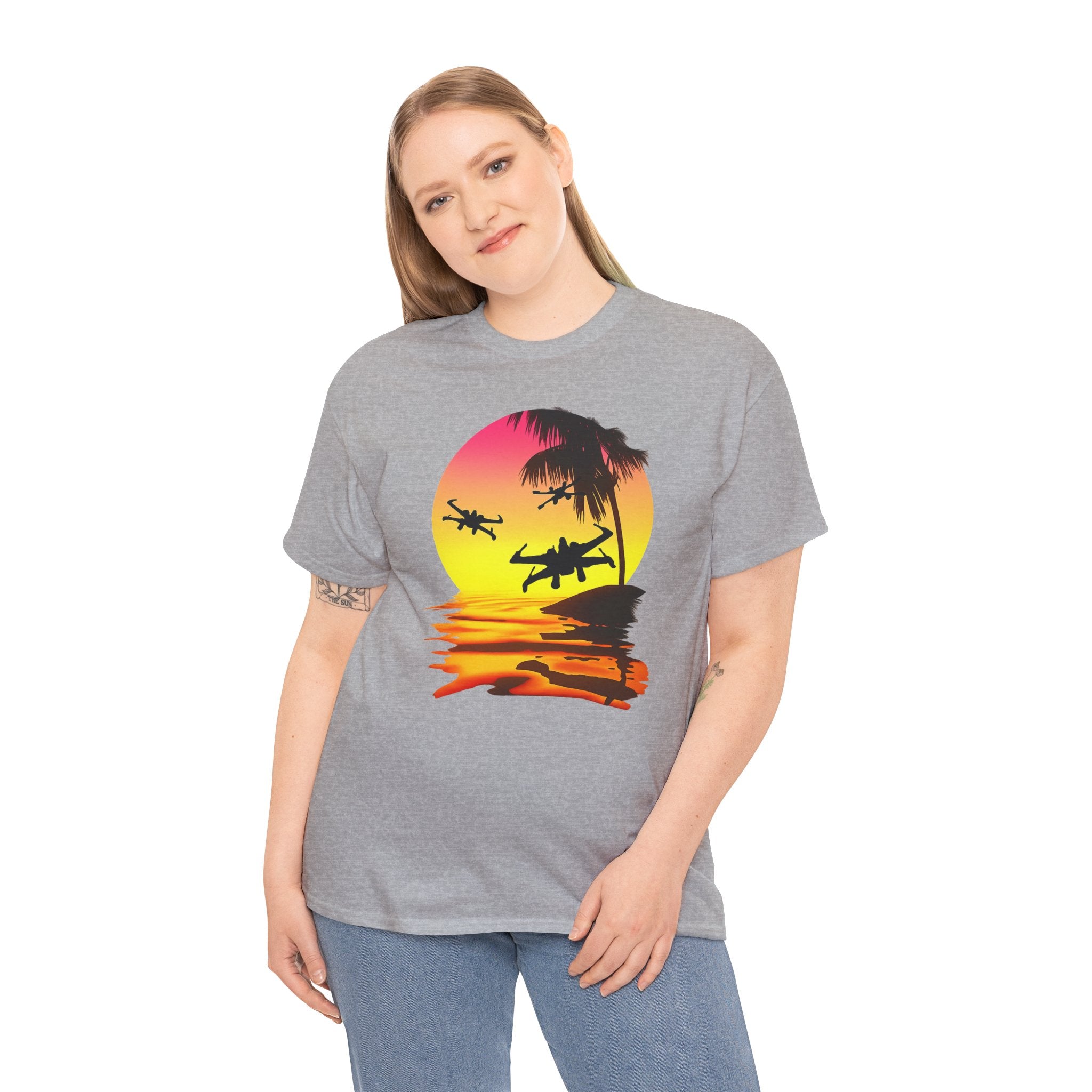 Star Wars X-Ring Sunset Beach Plane T-Shirt