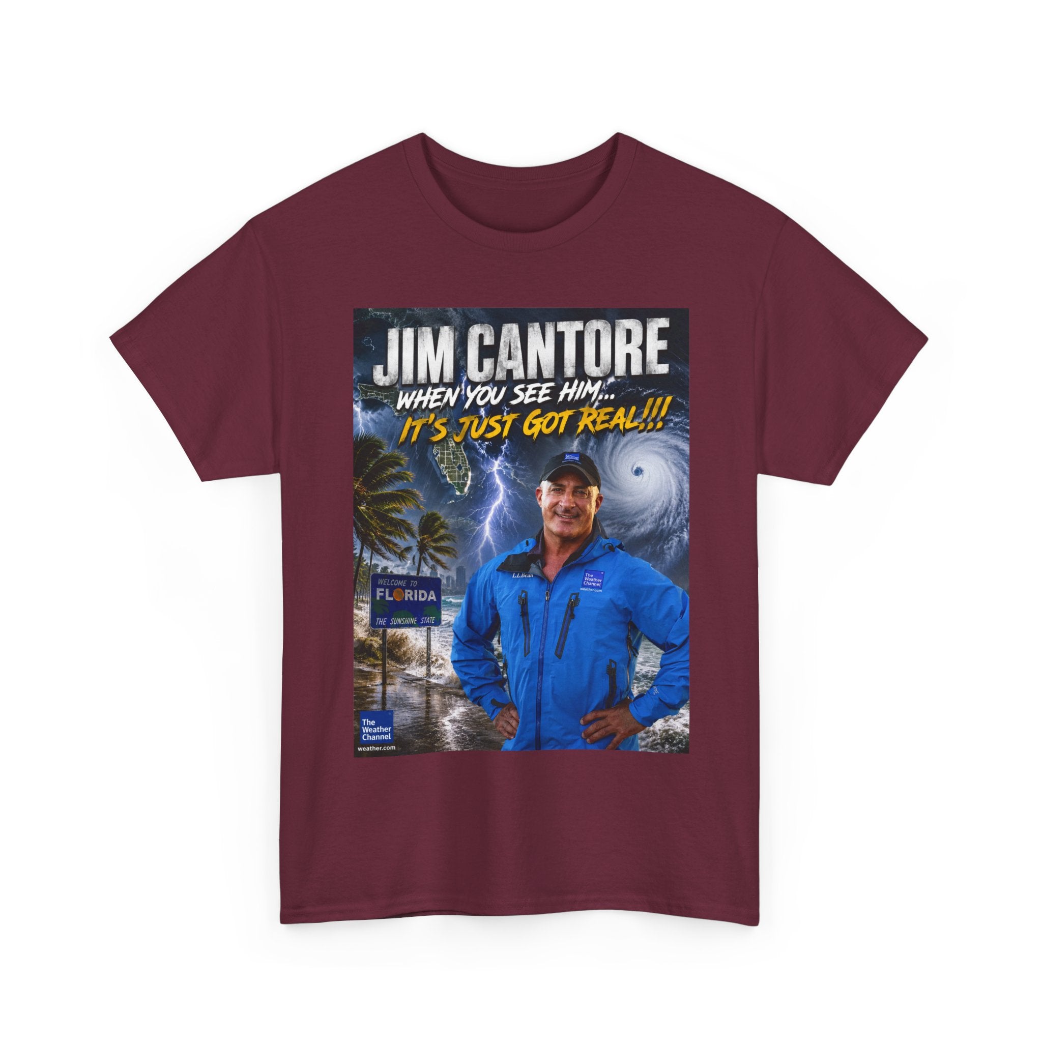 Jim Cantore "It's Just Got Real" Hurricane T-Shirt
