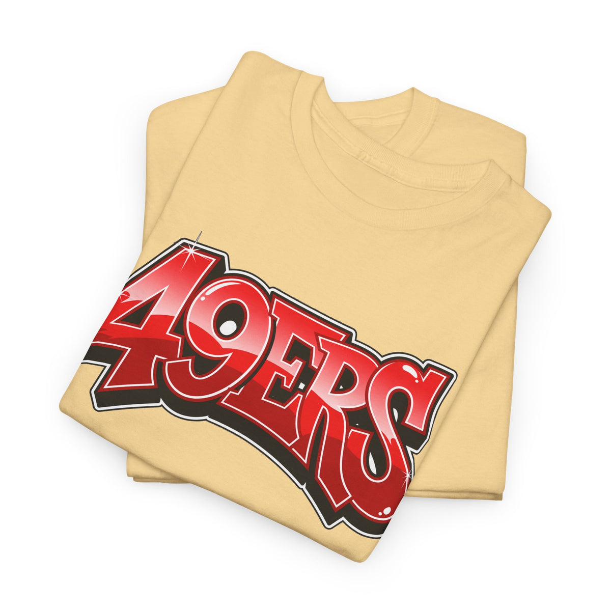 T-Shirt — '49ERS' Red Graffiti Sports Logo Tee
