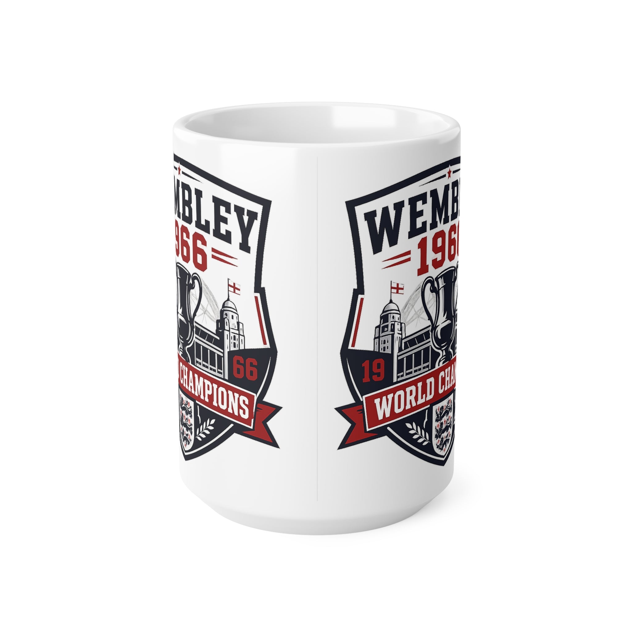 England Wembley 1966 World Champions Ceramic Coffee Mug — Football Vintage Trophy Design (11oz/15oz)