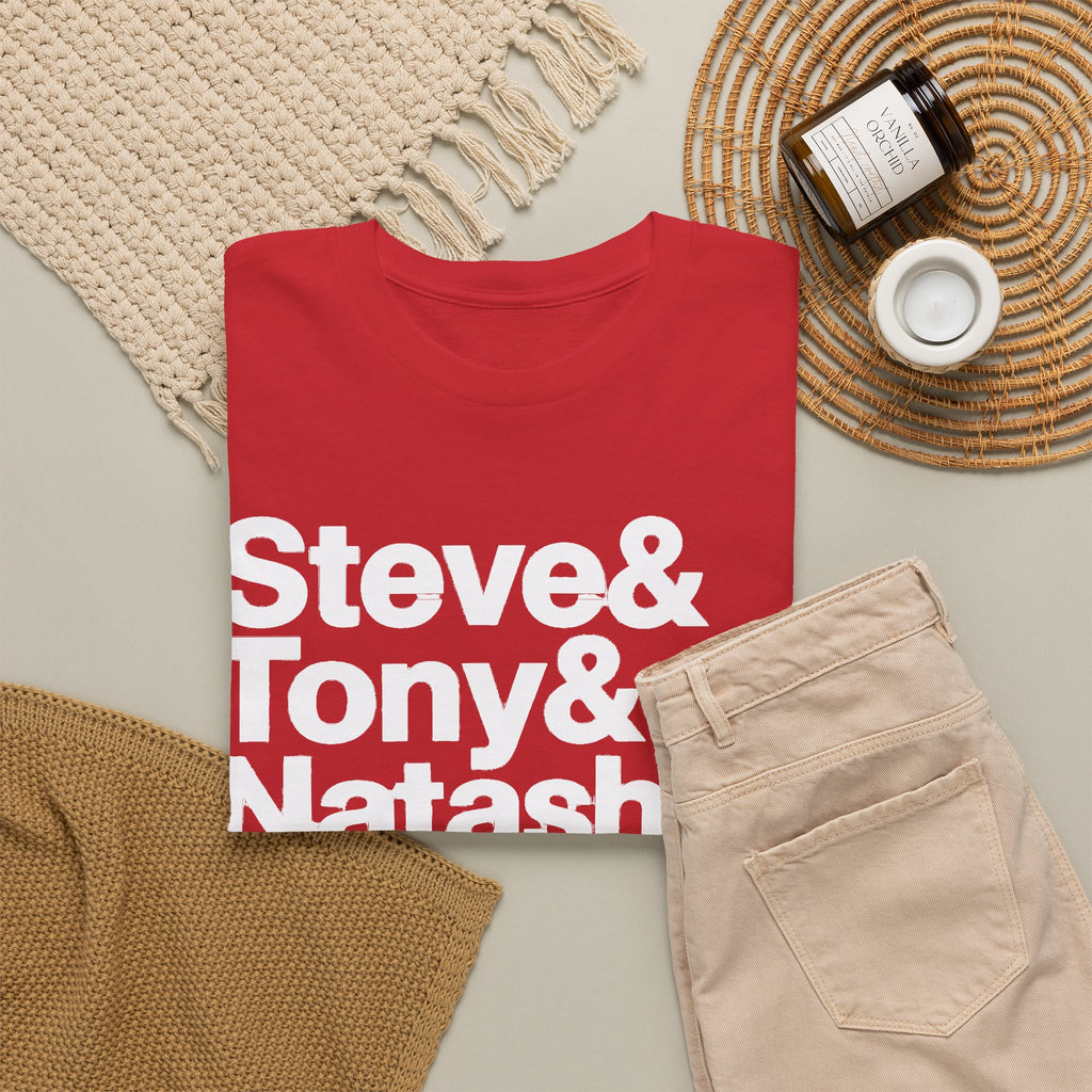 Avenger Names T-Shirt — Steve & Tony & Natasha & Bruce & Clint & Thor Tee