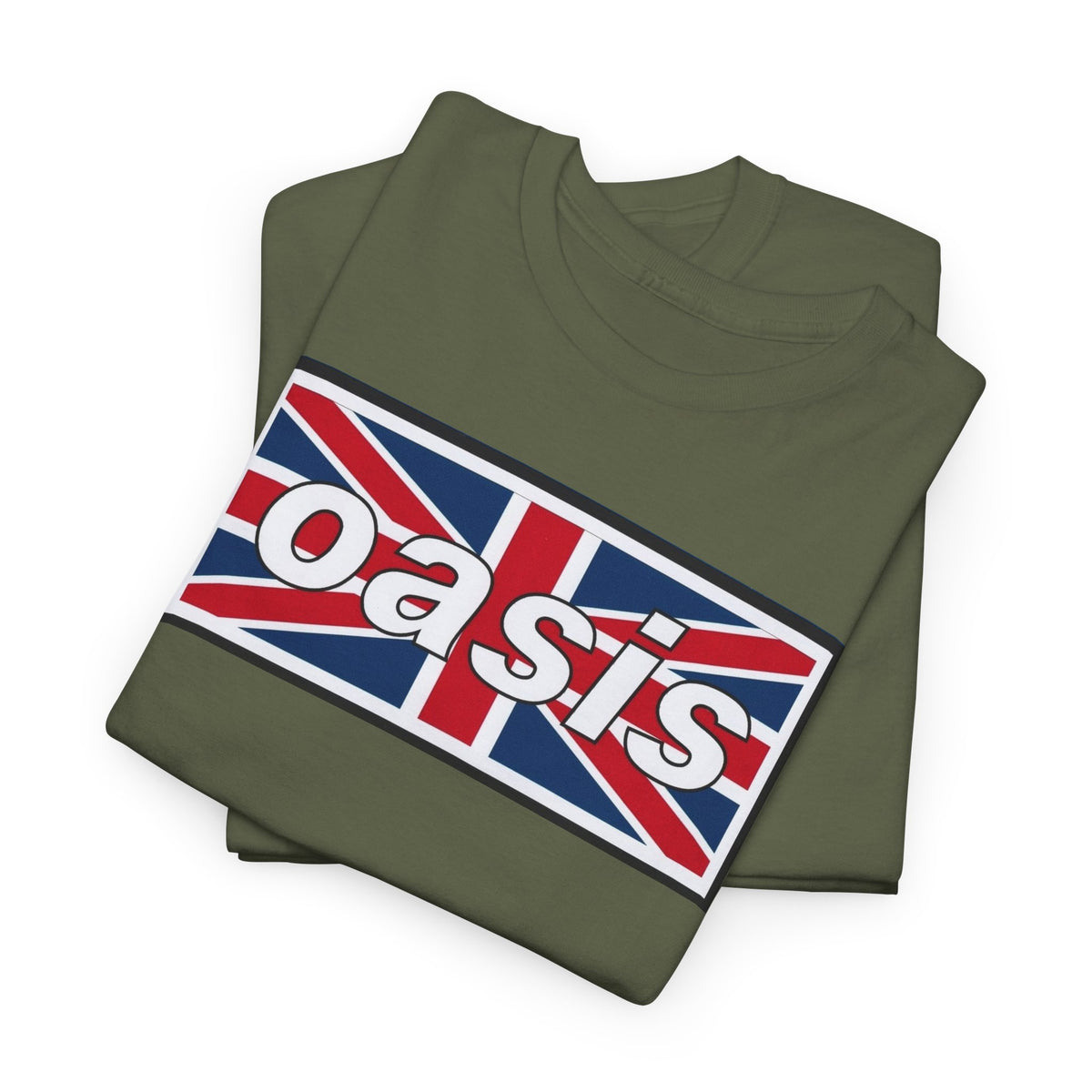 Oasis Union Jack Tee — British Rock Band Vintage-Inspired T-Shirt