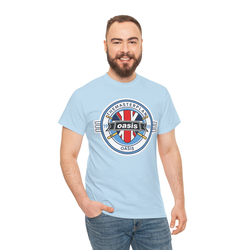 Oasis Union Jack Band Tee – Retro Rock Logo T-Shirt
