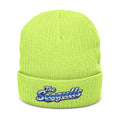 The Seagulls Ribbed Embroidered Knit Beanie — Cozy Ocean Vibe Winter Hat