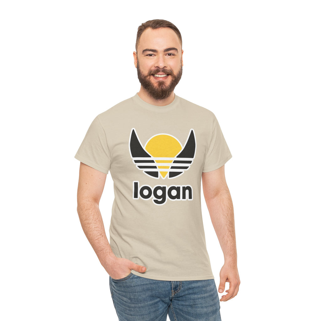 T‑Shirt — 'logan' Retro Sunrise Logo Cotton Tee