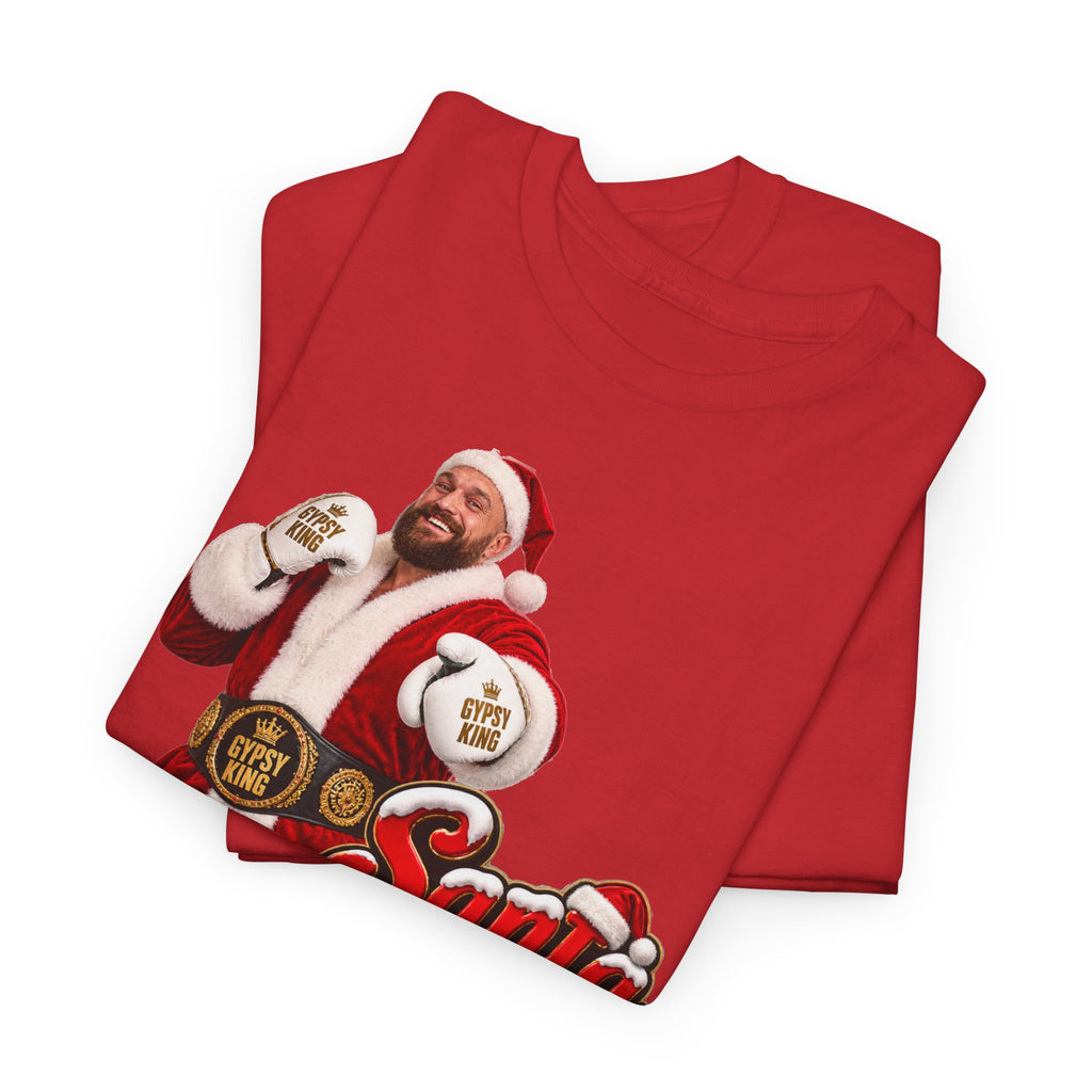Santa is a Tyson Fury Fan Cotton T-Shirt / Tee