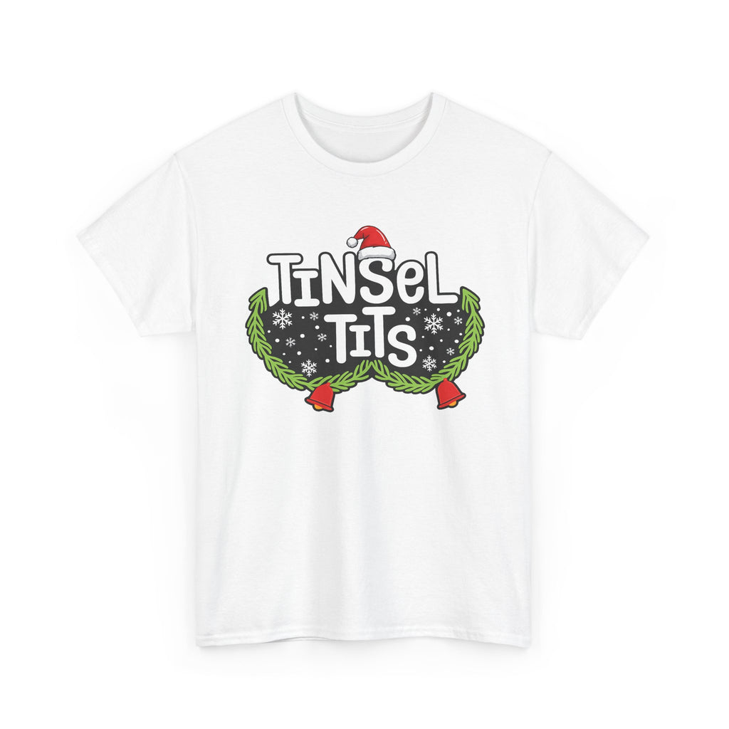 T-Shirt — "Tinsel Tits" Funny Christmas Wreath Holiday Tee