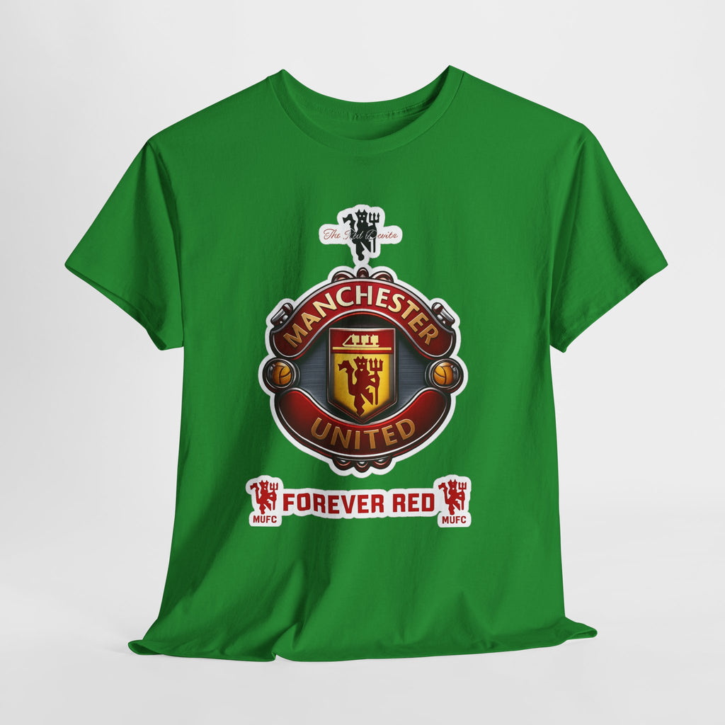 Manchester United Inspired Football Crest Tee — "Forever Red" Supporter Shirt