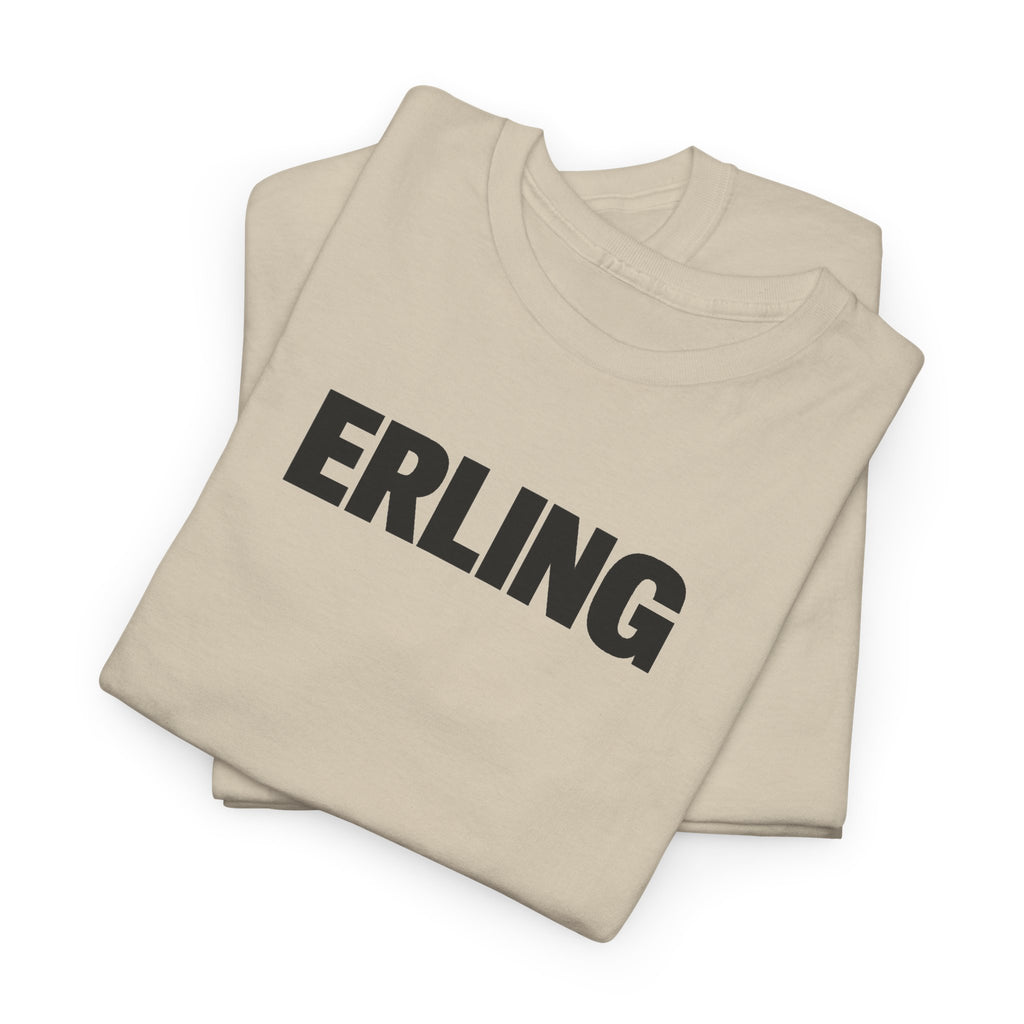 Erling Haaland Name Tee — Minimalist White Graphic T-Shirt