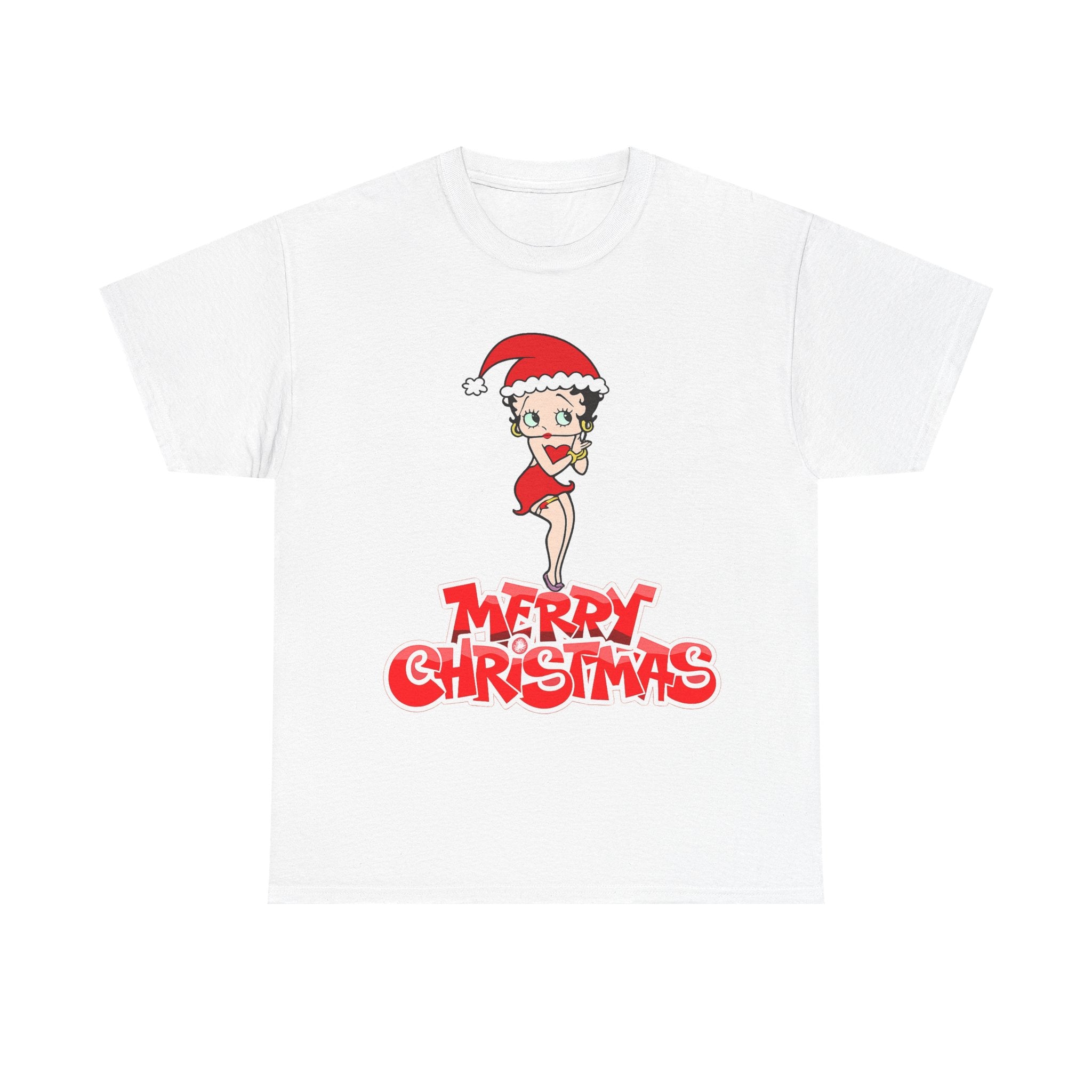 Christmas Betty Boop Tee - 'Merry Christmas' Holiday Graphic Shirt