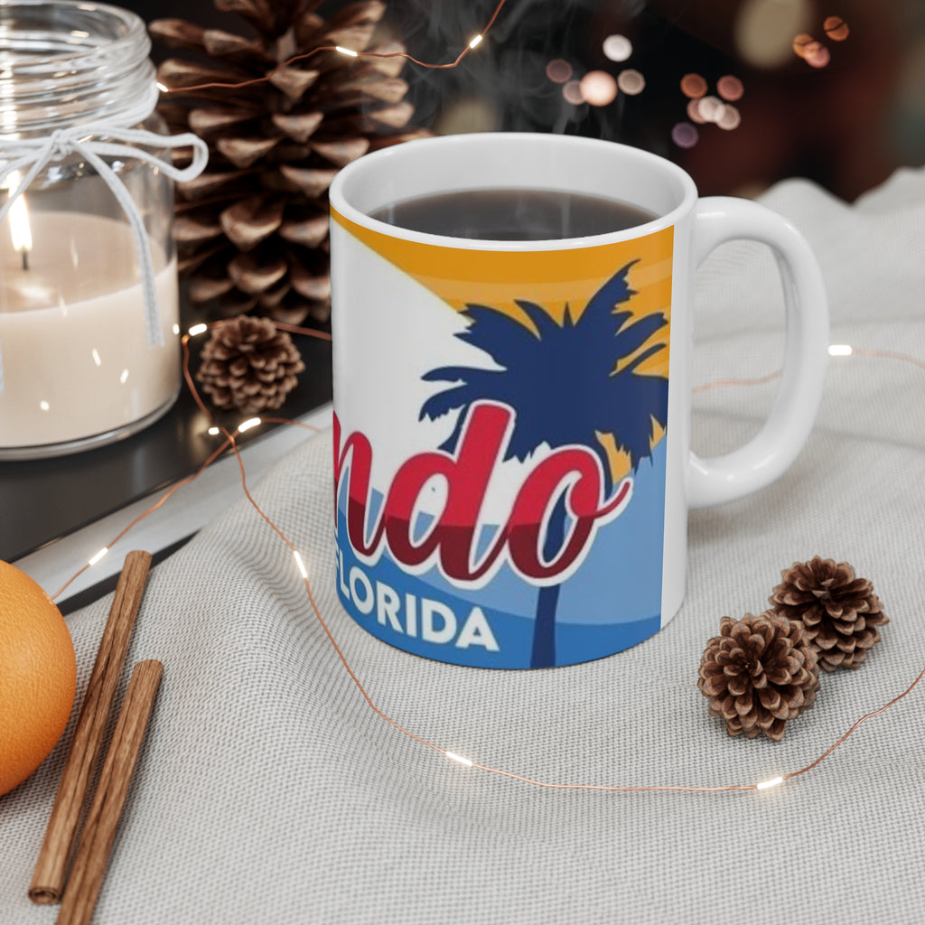 Orlando Florida Sunset Palm Ceramic Coffee Mug — 11oz & 15oz