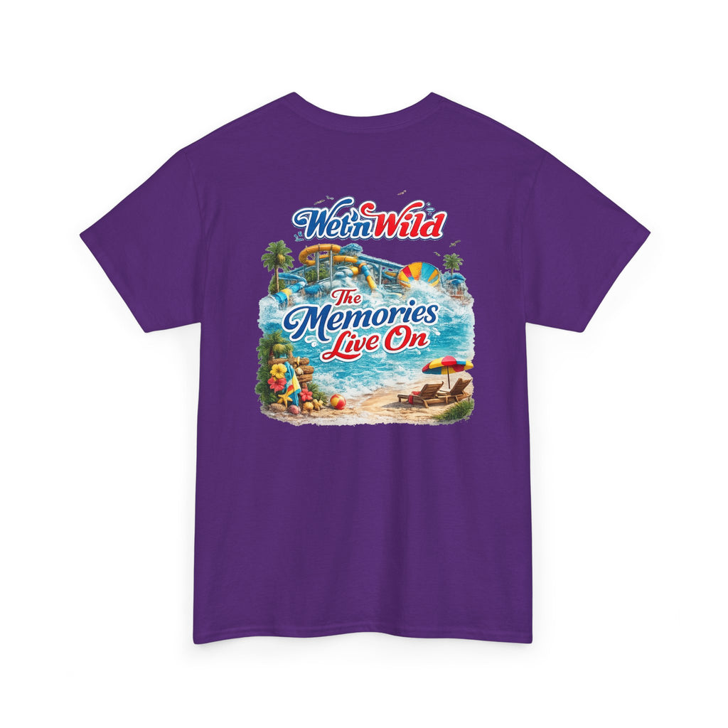 Wet'n Wild Beach Tee — "The Memories Live On" Retro Island Graphic Shirt